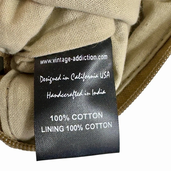 Vintage Addiction Star Large Washed Canvas Tote Bag with Small Pouch - Picture 9 of 10